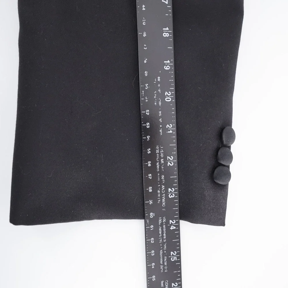 Jones New York 100% Wool 3-Button Tuxedo Suit Black Mens‎ 42S 35x29